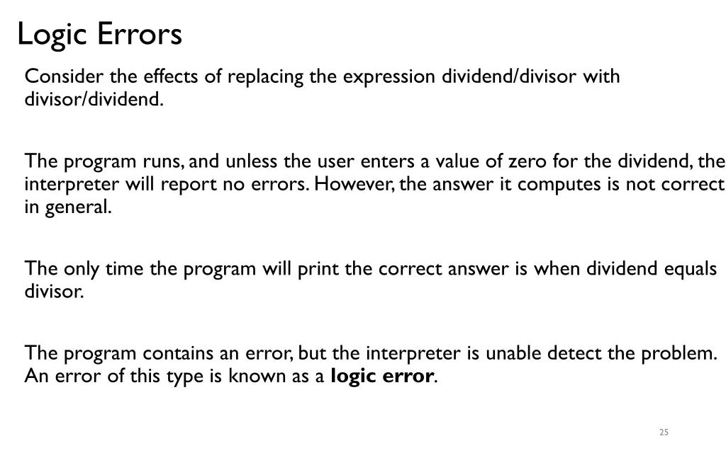 logic errors 1