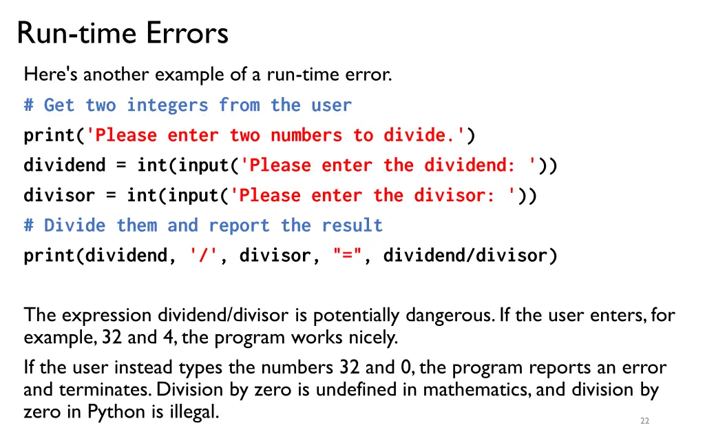 run time errors 1
