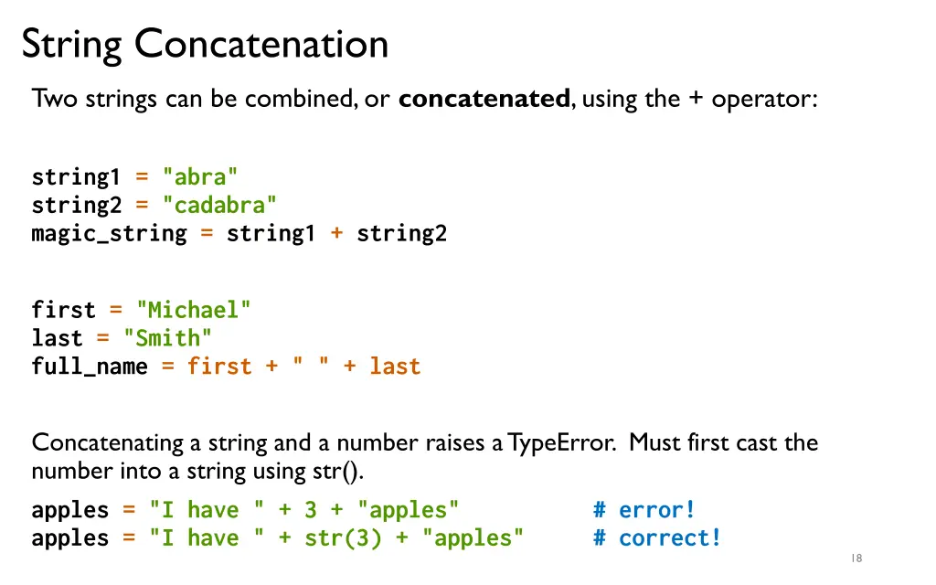 string concatenation