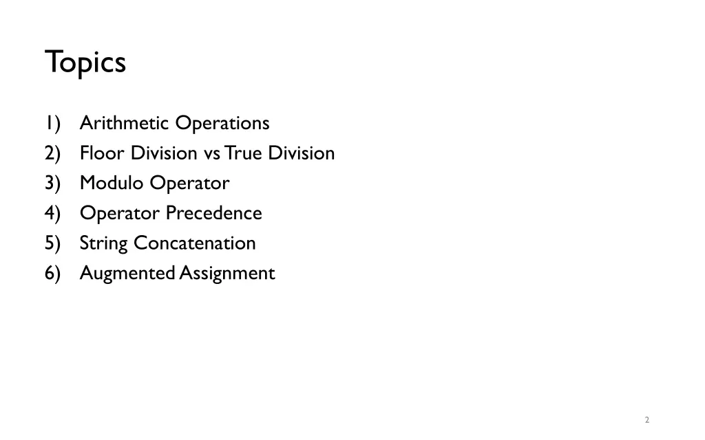 topics