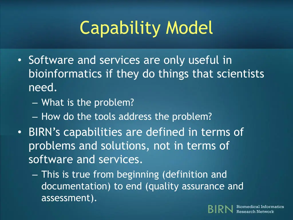 capability model