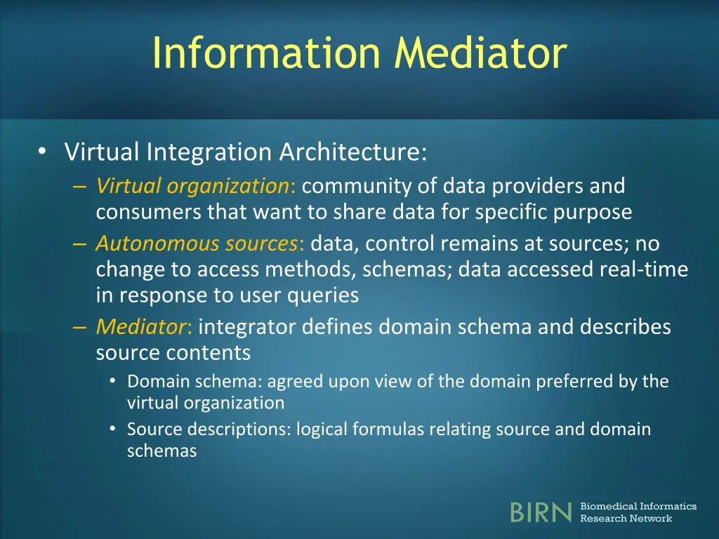 information mediator