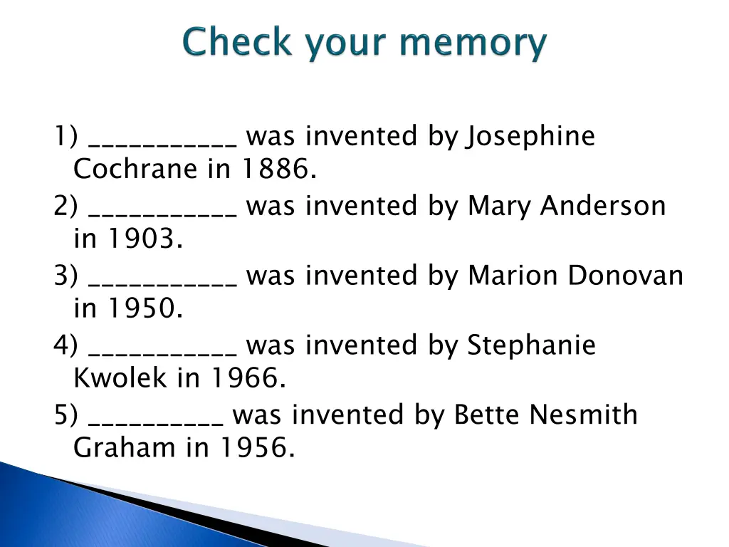 1 was invented by josephine cochrane in 1886