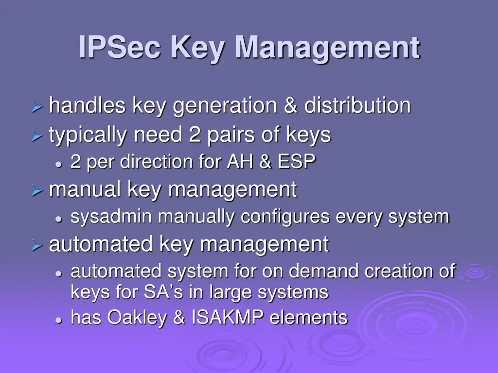 ipsec key management