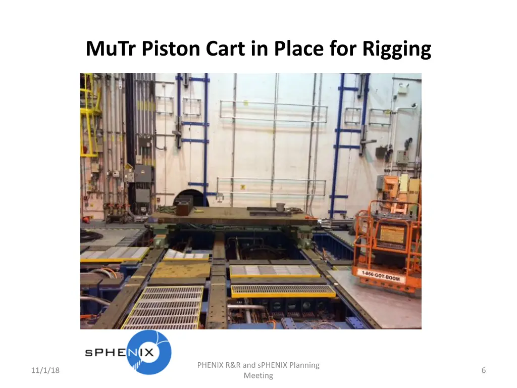 mutr piston cart in place for rigging