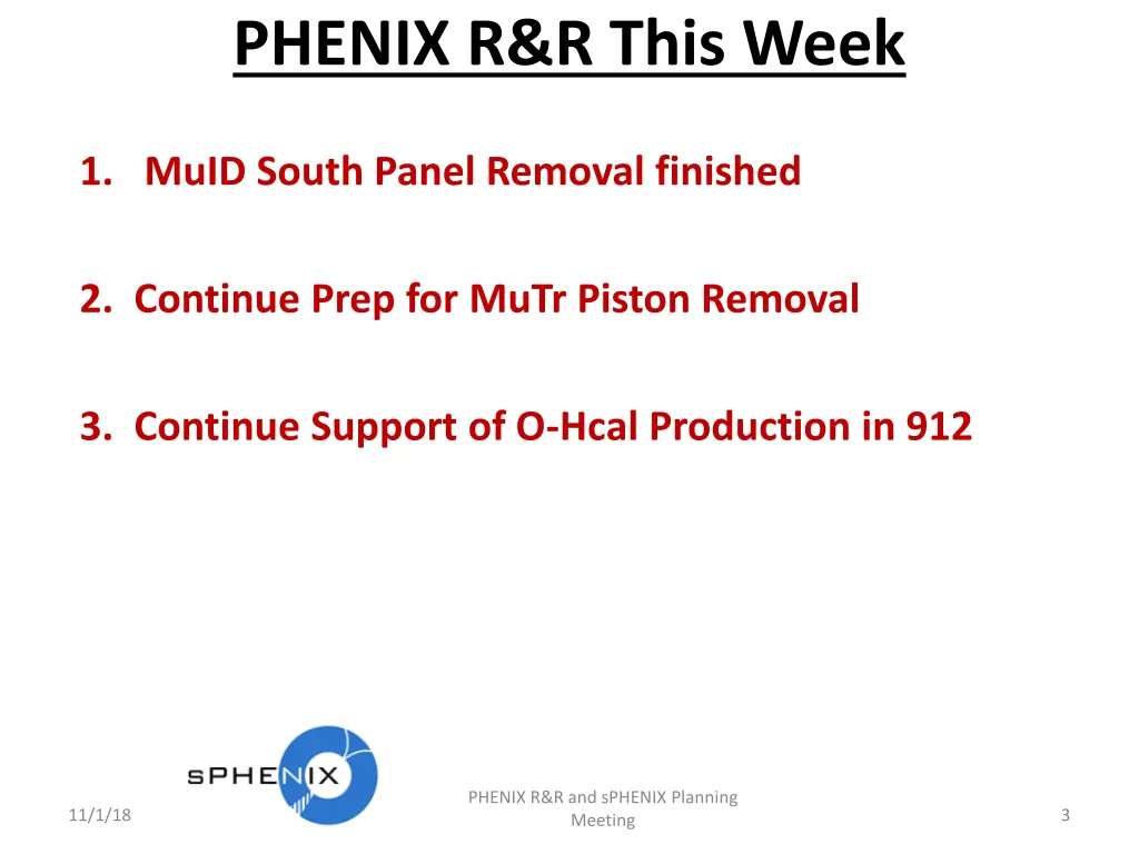 phenix r r this week