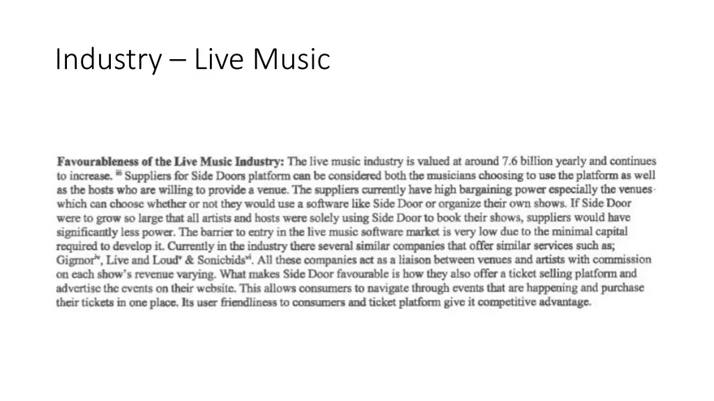 industry live music