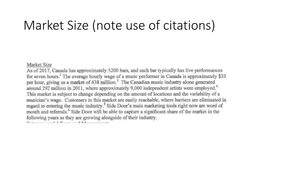 market size note use of citations