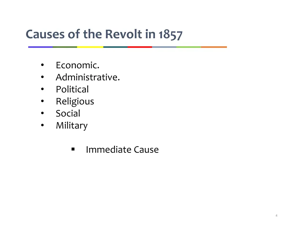 causes of the revolt in 1857