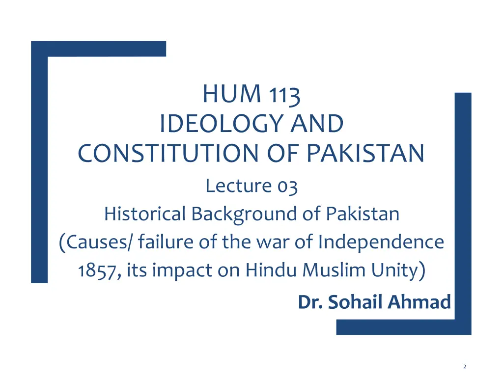 hum 113 ideology and constitution of pakistan
