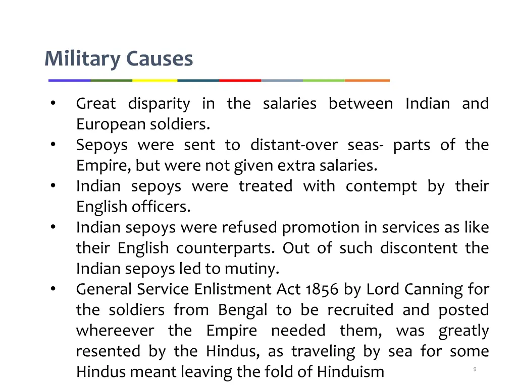 military causes