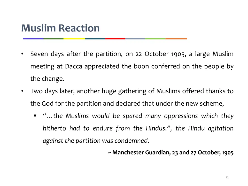 muslim reaction