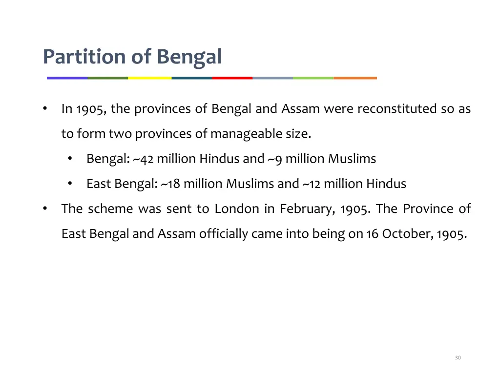 partition of bengal