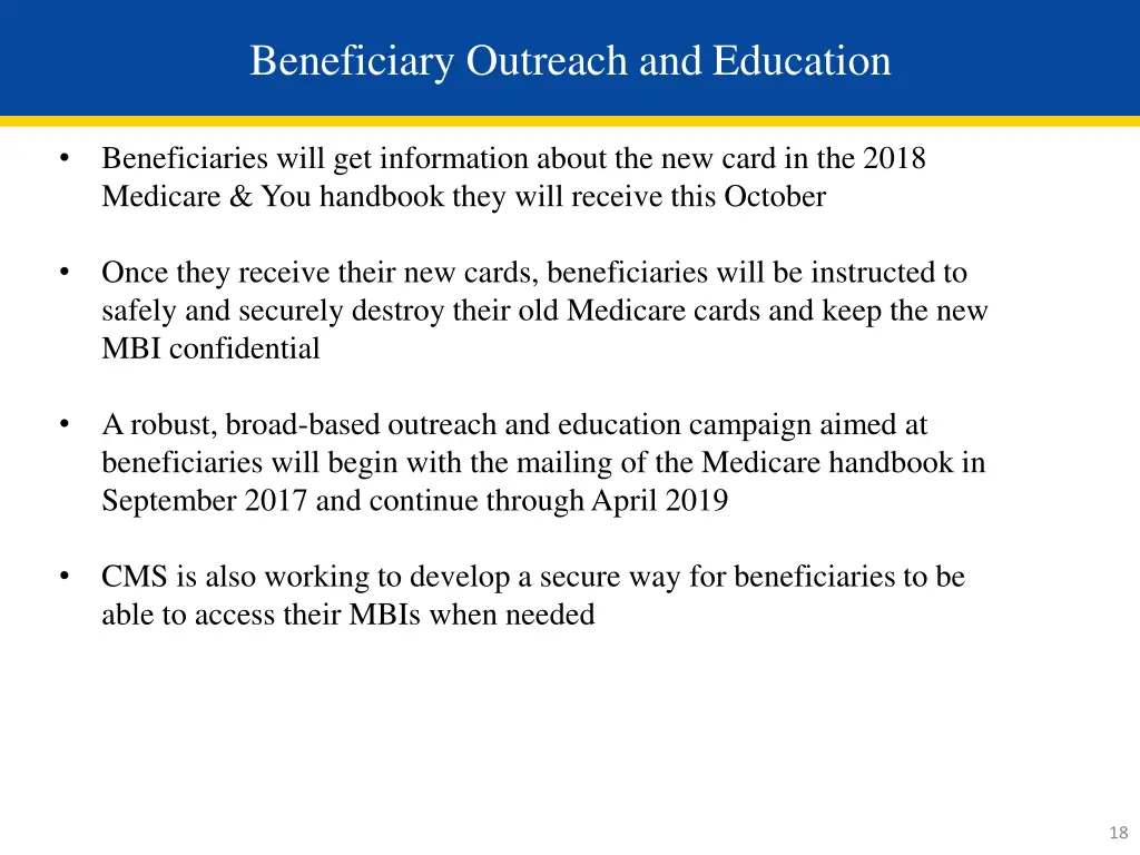 beneficiary outreach and education