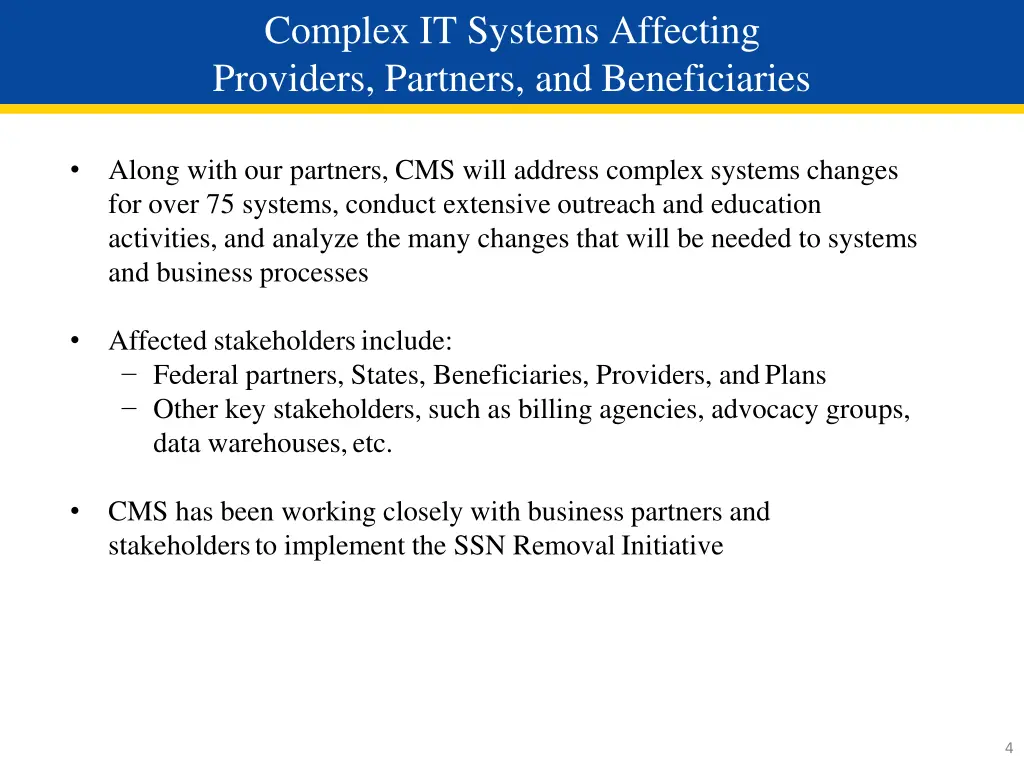 complex it systems affecting providers partners