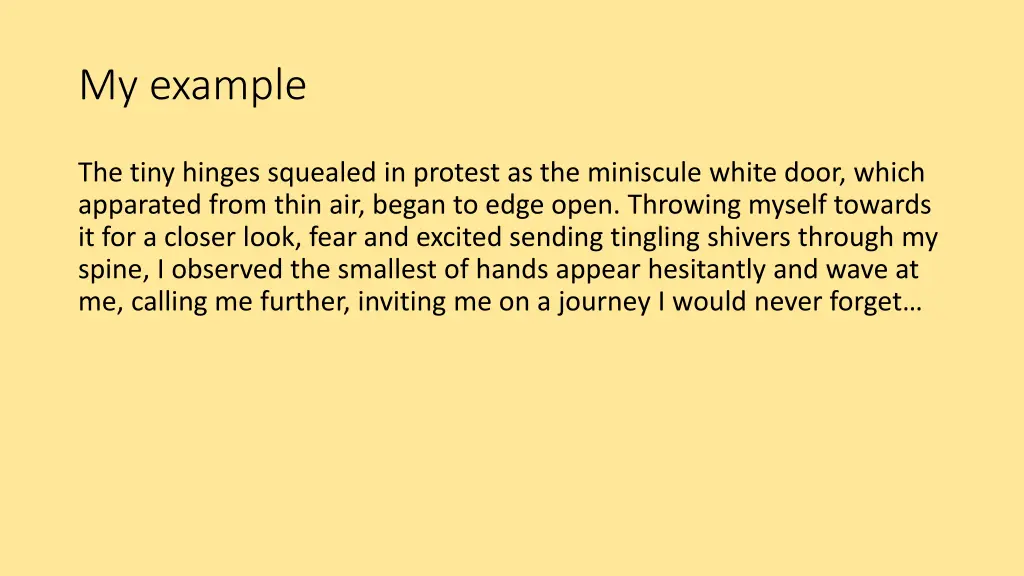 my example