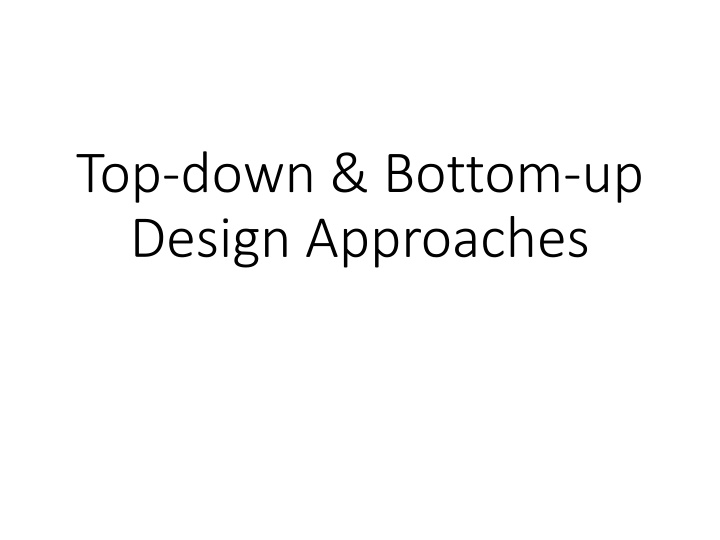 top down bottom up design approaches