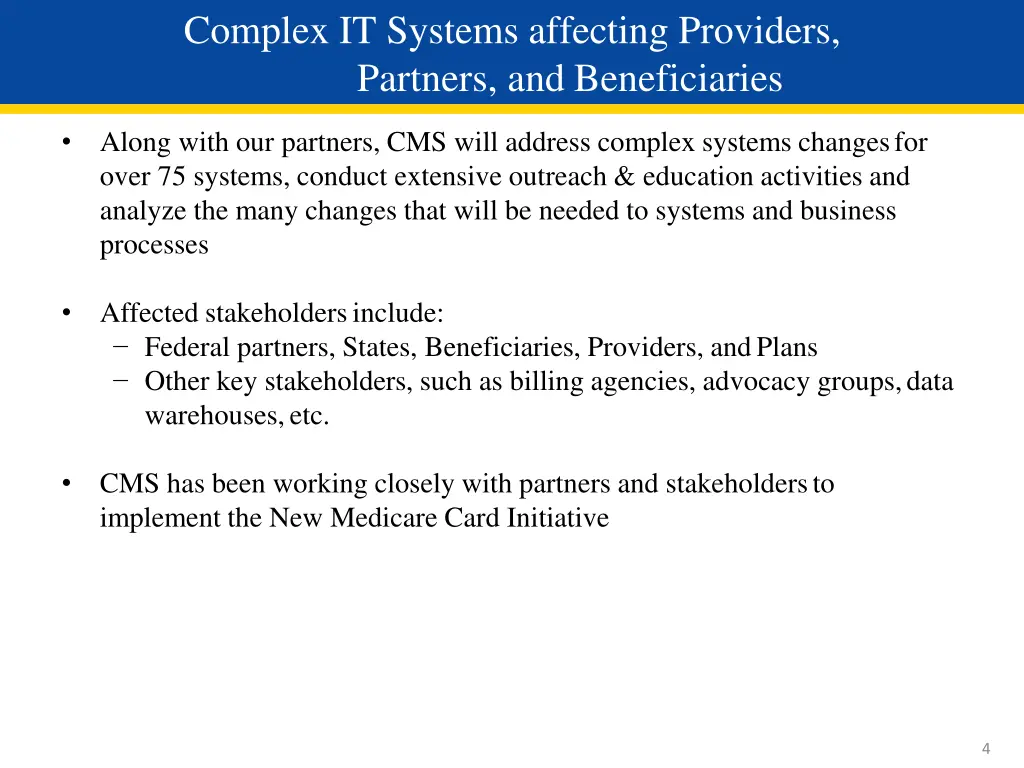 complex it systems affecting providers partners