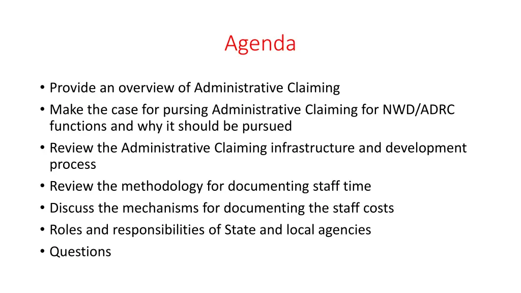 agenda
