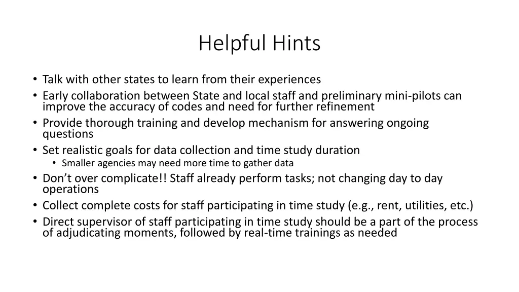 helpful hints