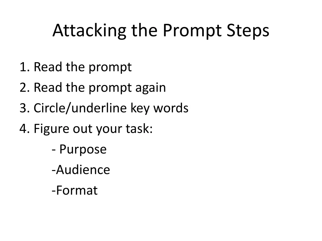 attacking the prompt steps