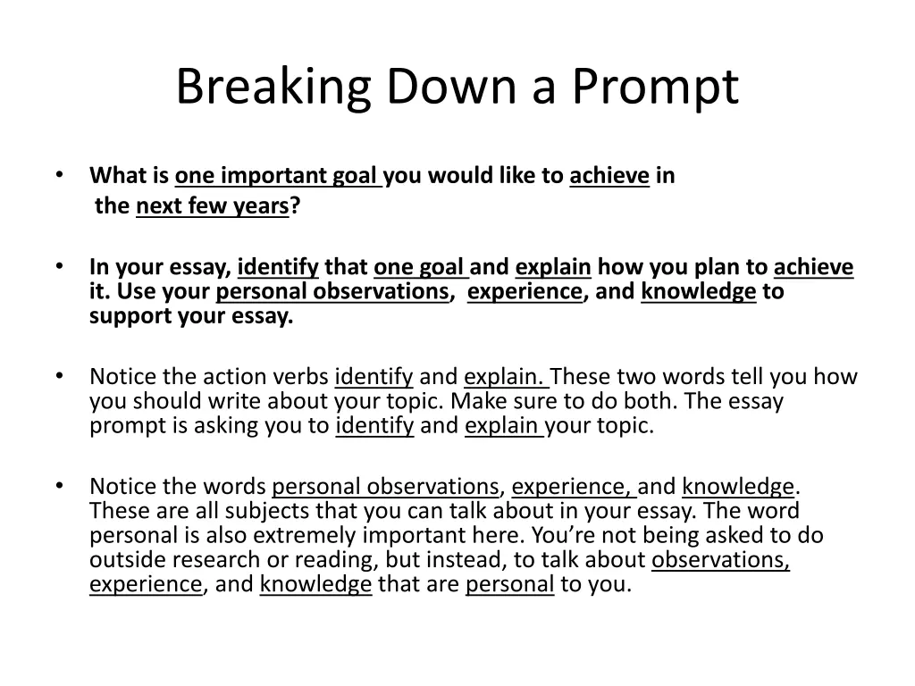 breaking down a prompt 2