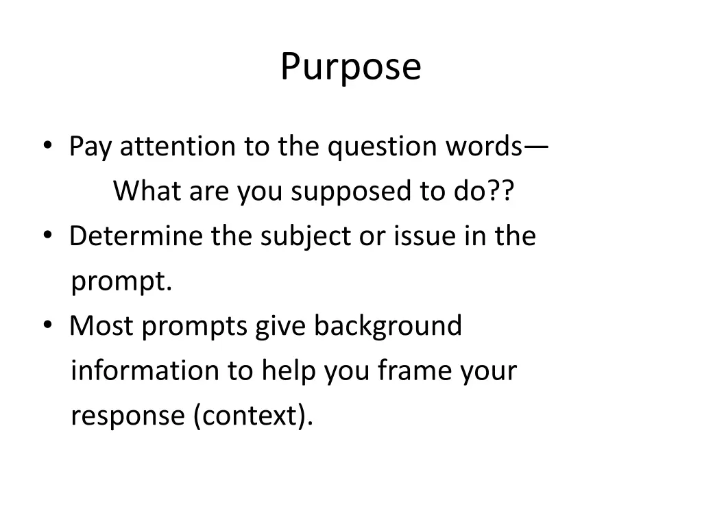 purpose