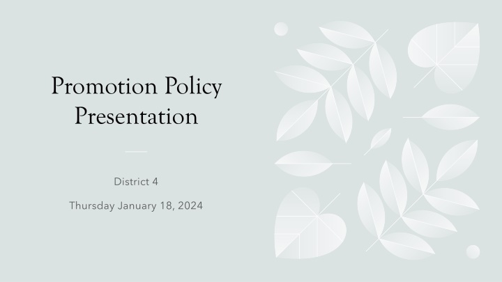 promotion policy presentation