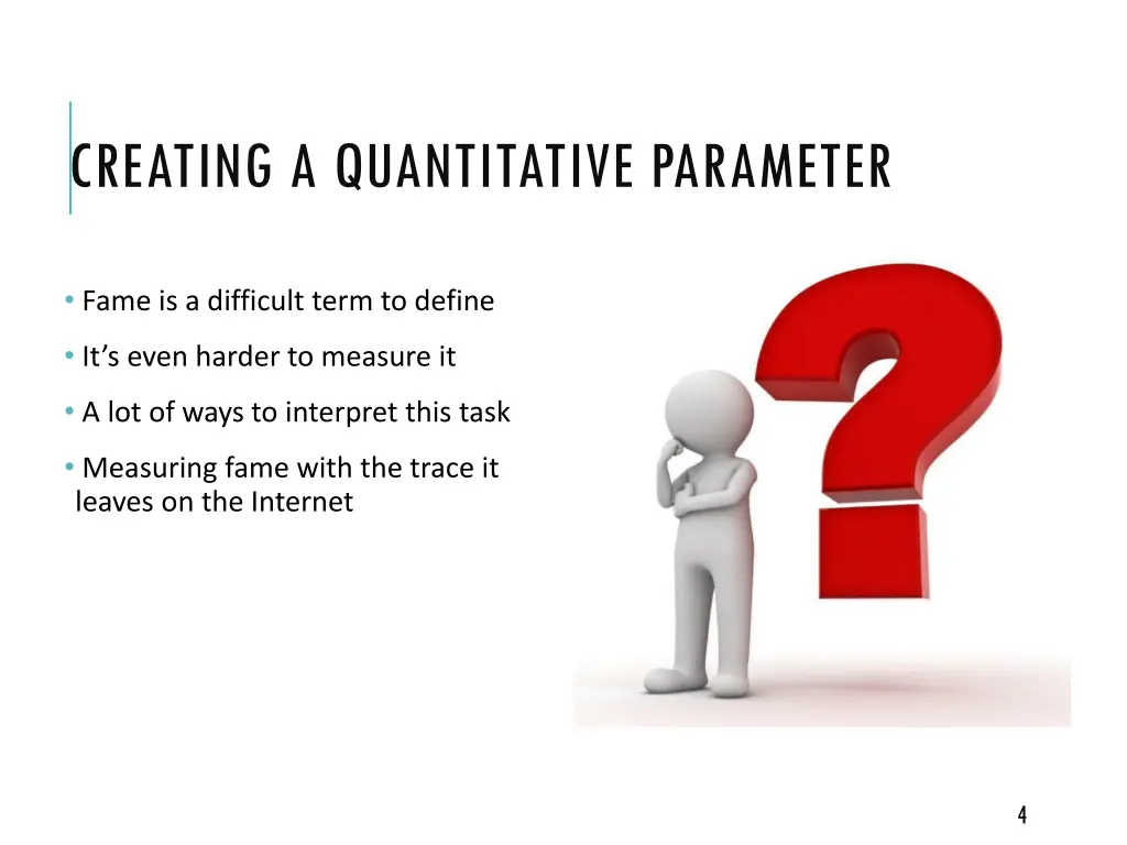 creating a quantitative parameter