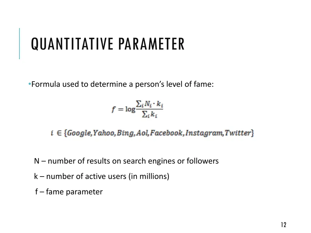 quantitative parameter 1