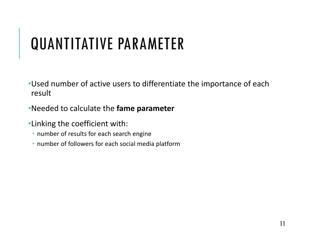 quantitative parameter