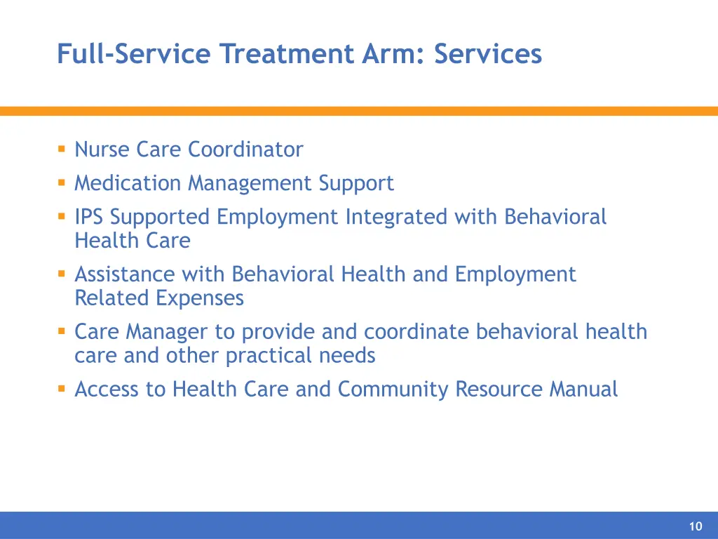 full service treatment arm services