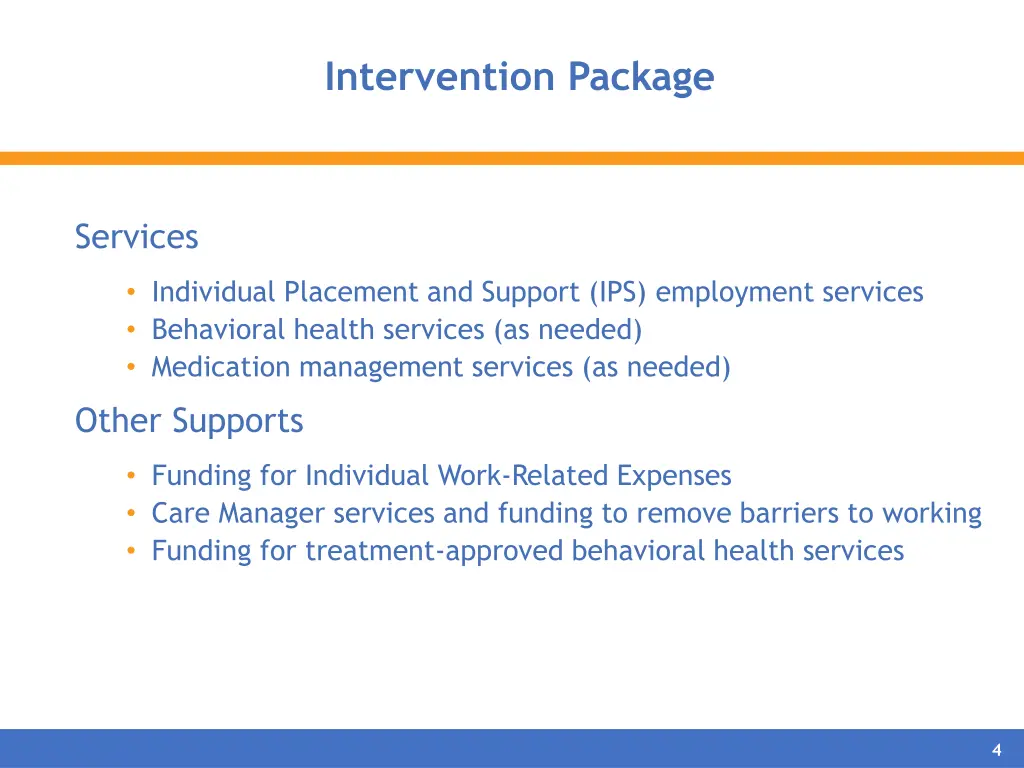 intervention package
