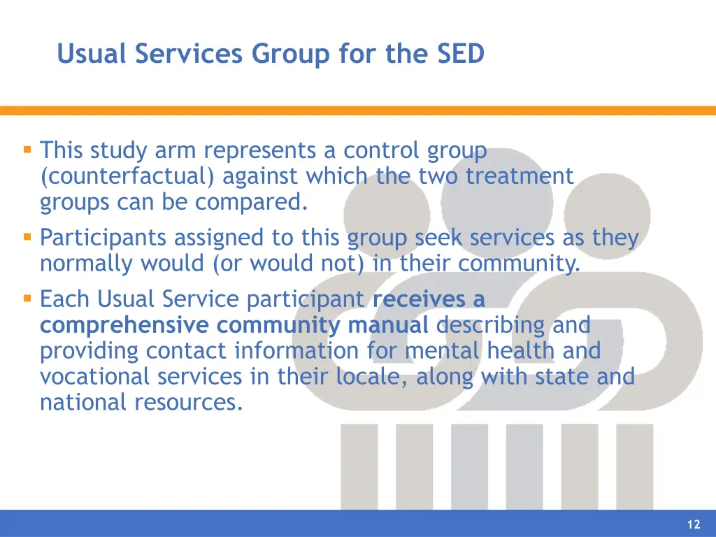 usual services group for the sed