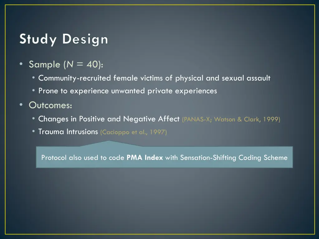 study design