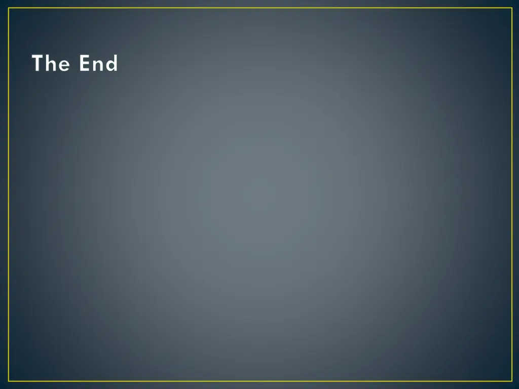 the end