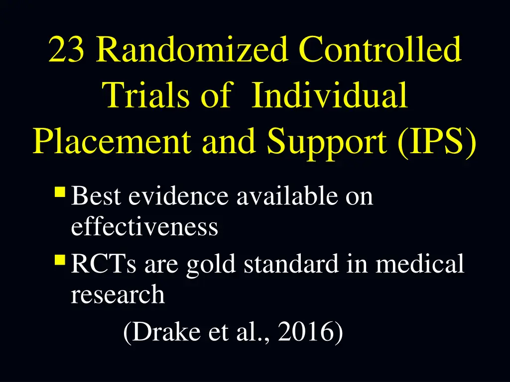 23 randomized controlled trials of individual