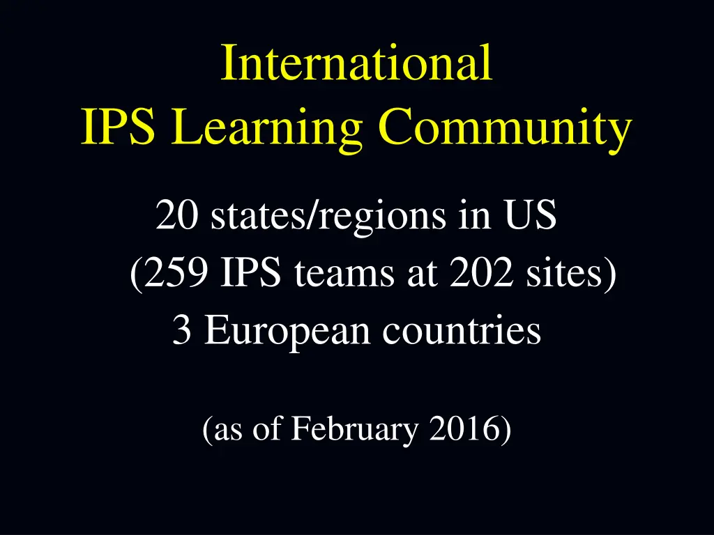 international ips learning community