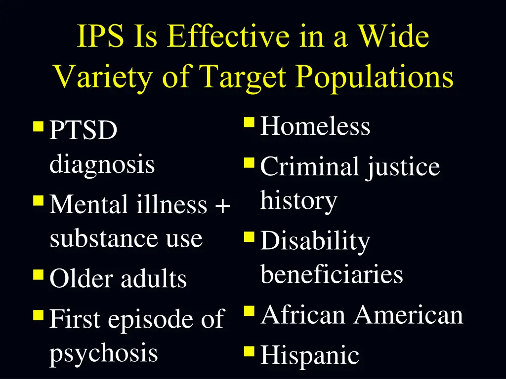 ips is effective in a wide variety of target