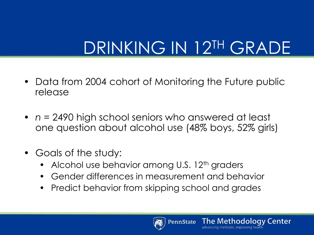 drinking in 12 th grade