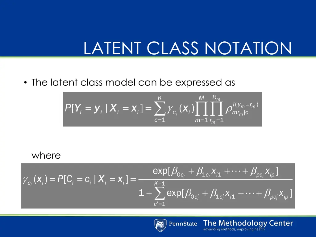 latent class notation 1