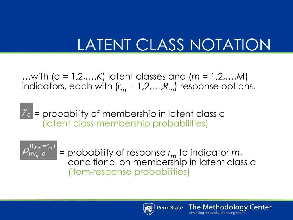 latent class notation 2