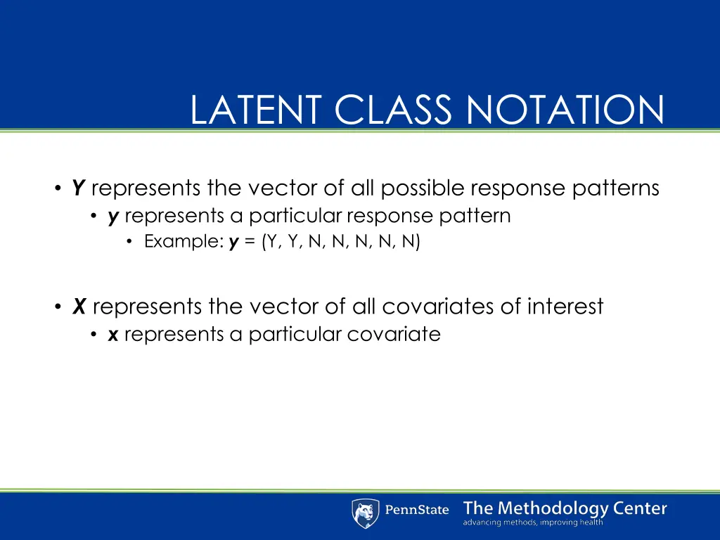 latent class notation