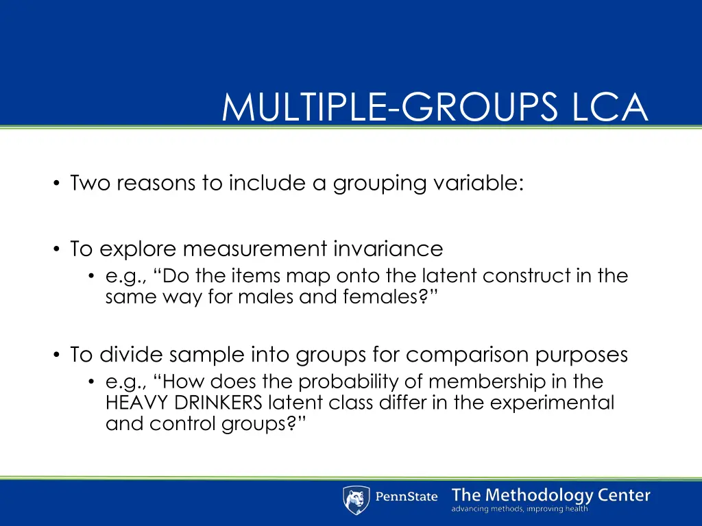 multiple groups lca