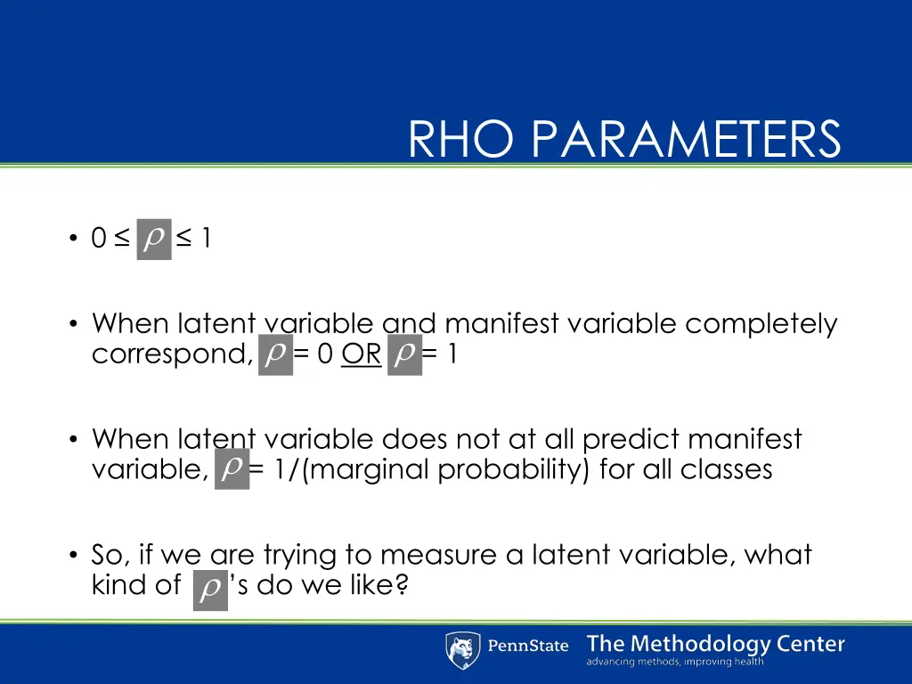 rho parameters