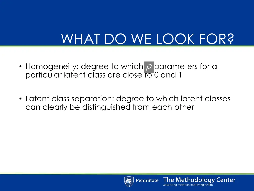 what do we look for