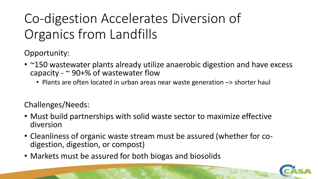 co digestion accelerates diversion of organics