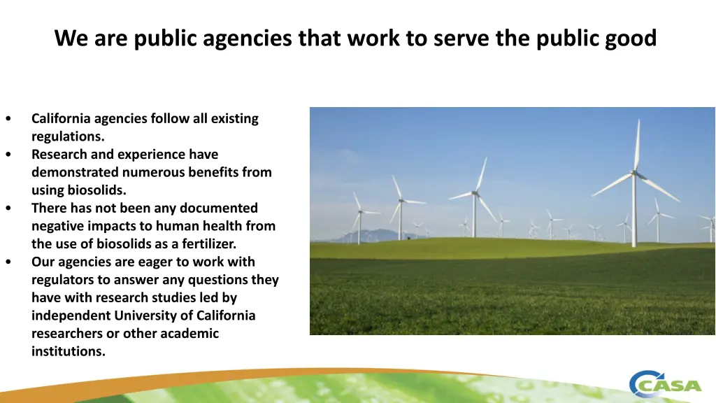 we are public agencies that work to serve