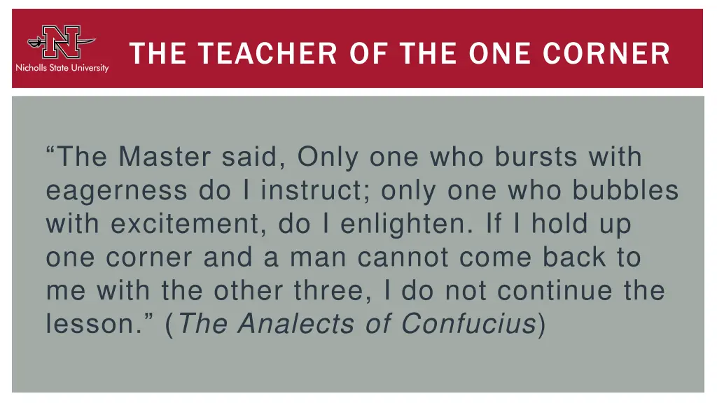 the teacher of the one corner 1