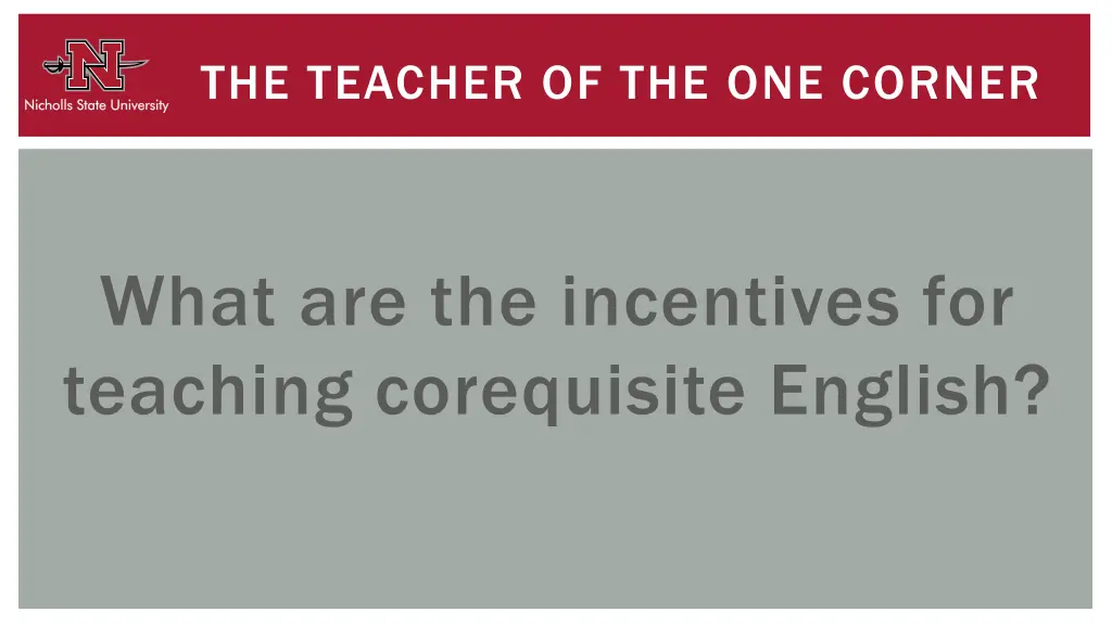 the teacher of the one corner 3